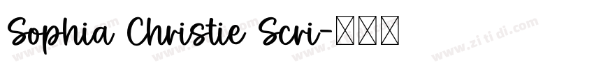 Sophia Christie Scri字体转换